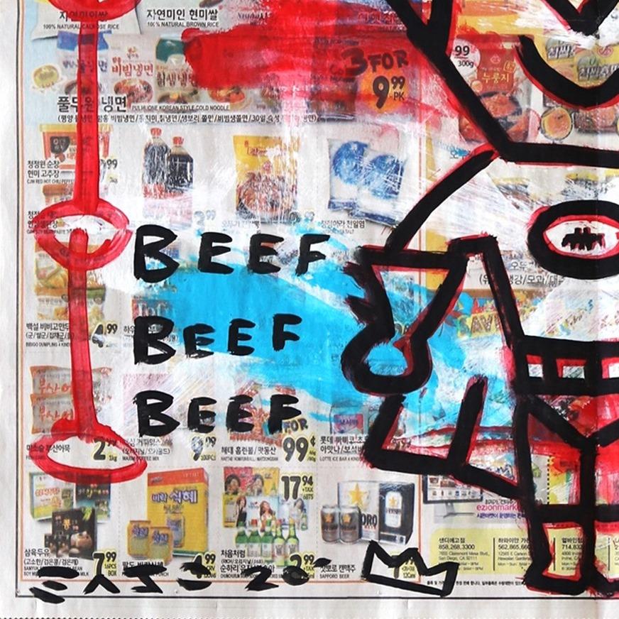 « Beef Baby Bat » - Pop Art original en vente 2