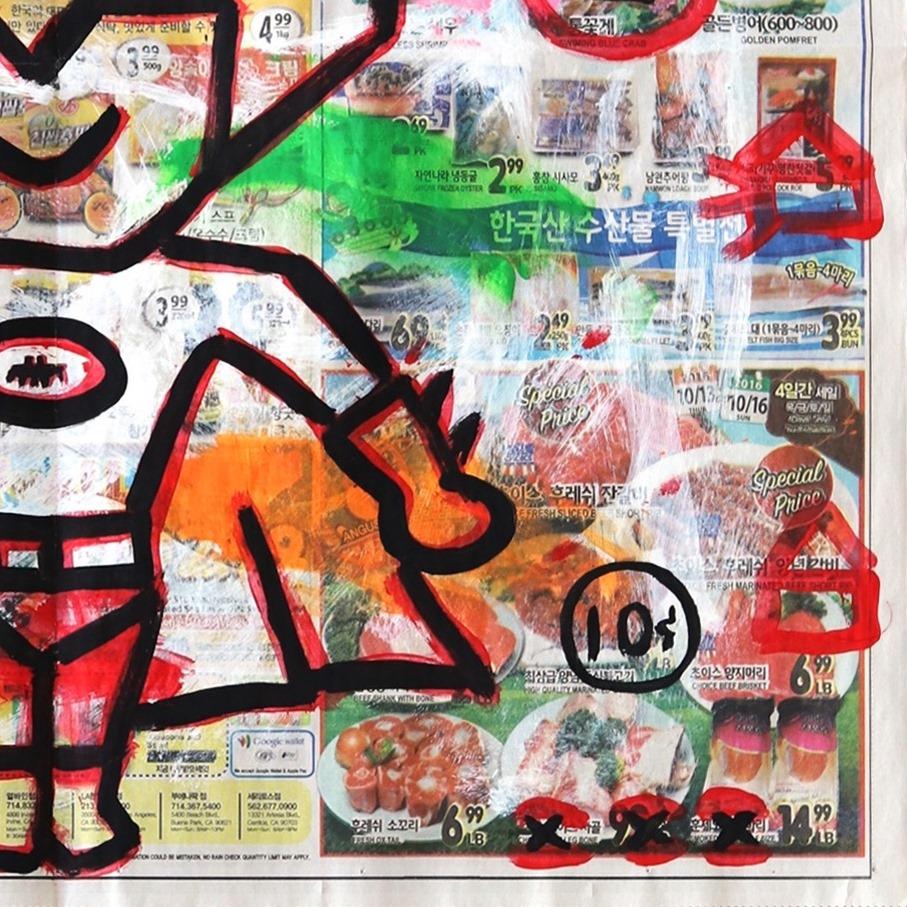 „Fisch Baby Fledermaus“ Original Pop Art im Angebot 3