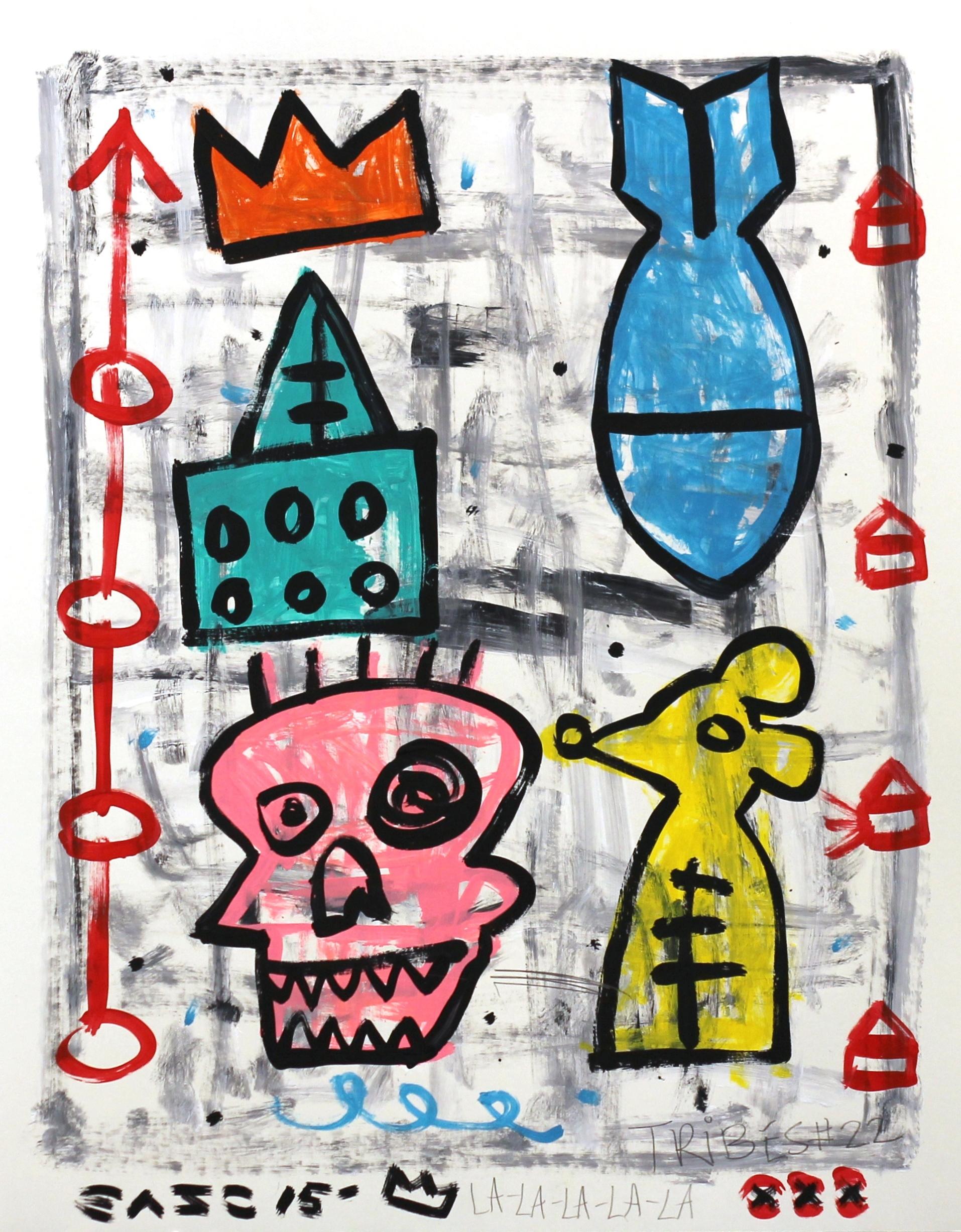 "Bomb The Crown" Original Contemporary Colorful Pop Art von Gary John
