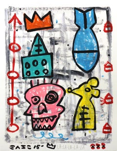 "Bomb The Crown" Original Contemporary Colorful Pop Art by Gary John