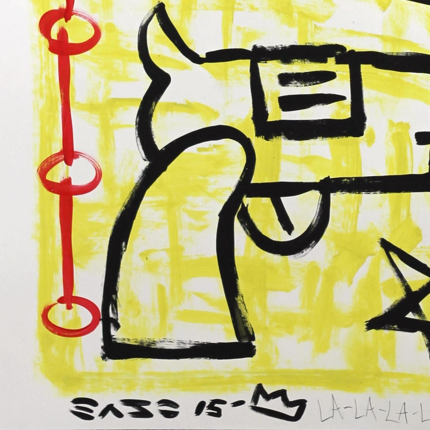 „Cubist Cowboy“ Gelbes kubistisches, inspiriertes Pop-Art- Original von Gary John im Angebot 3
