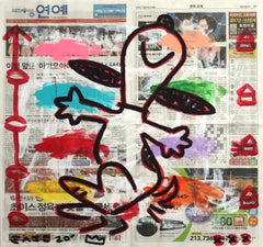 "Dancing Feet" Colorful Snoopy Inspired Pop Art by Gary John