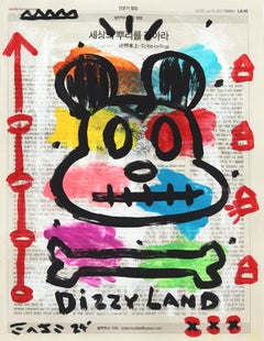 Dizzy Dizzyland - Original Gary John Street Art Painting on Newspaper