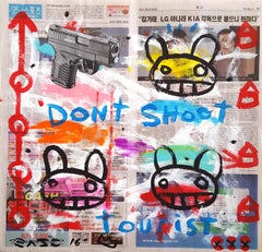 „Don't Shoot the Mouse“ Original Gary John Bunte Pop Street Art in Zeitung