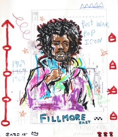 "East Fillmore Jimi"  Original Hendrix Pop Street Art Painting by Gary John
