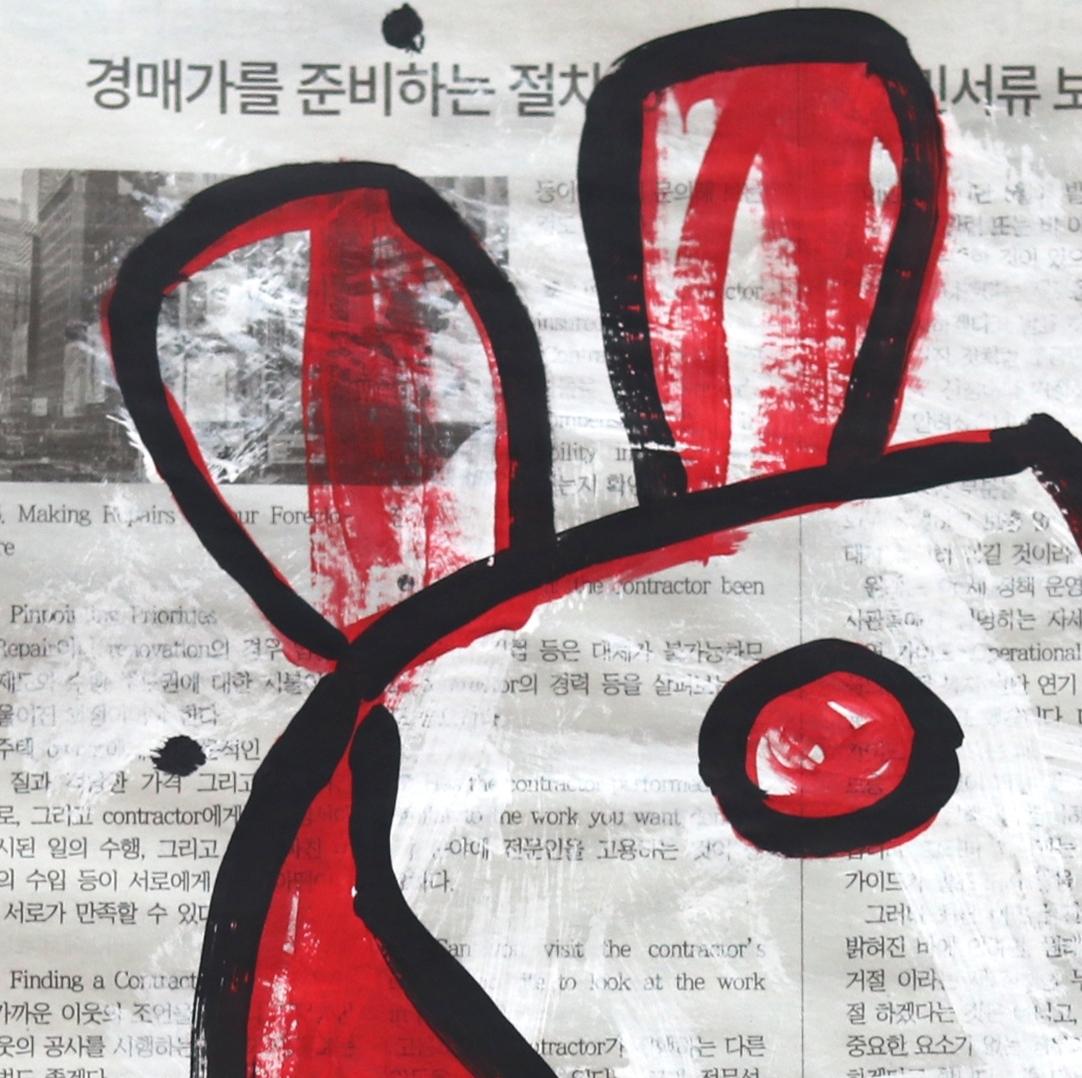 Elvis non lo farebbe mai - Street Art originale su carta da giornale di Gary Johns in vendita 1