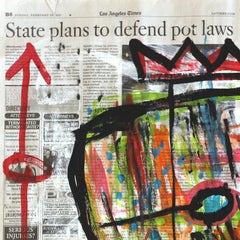 "Eyes and Crown" Pop Art Cartoon inspired Contemporary Original by Gary John