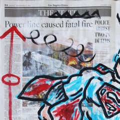 "Fake Flying" Original Contemporary Batman Pop Art Series by Gary John