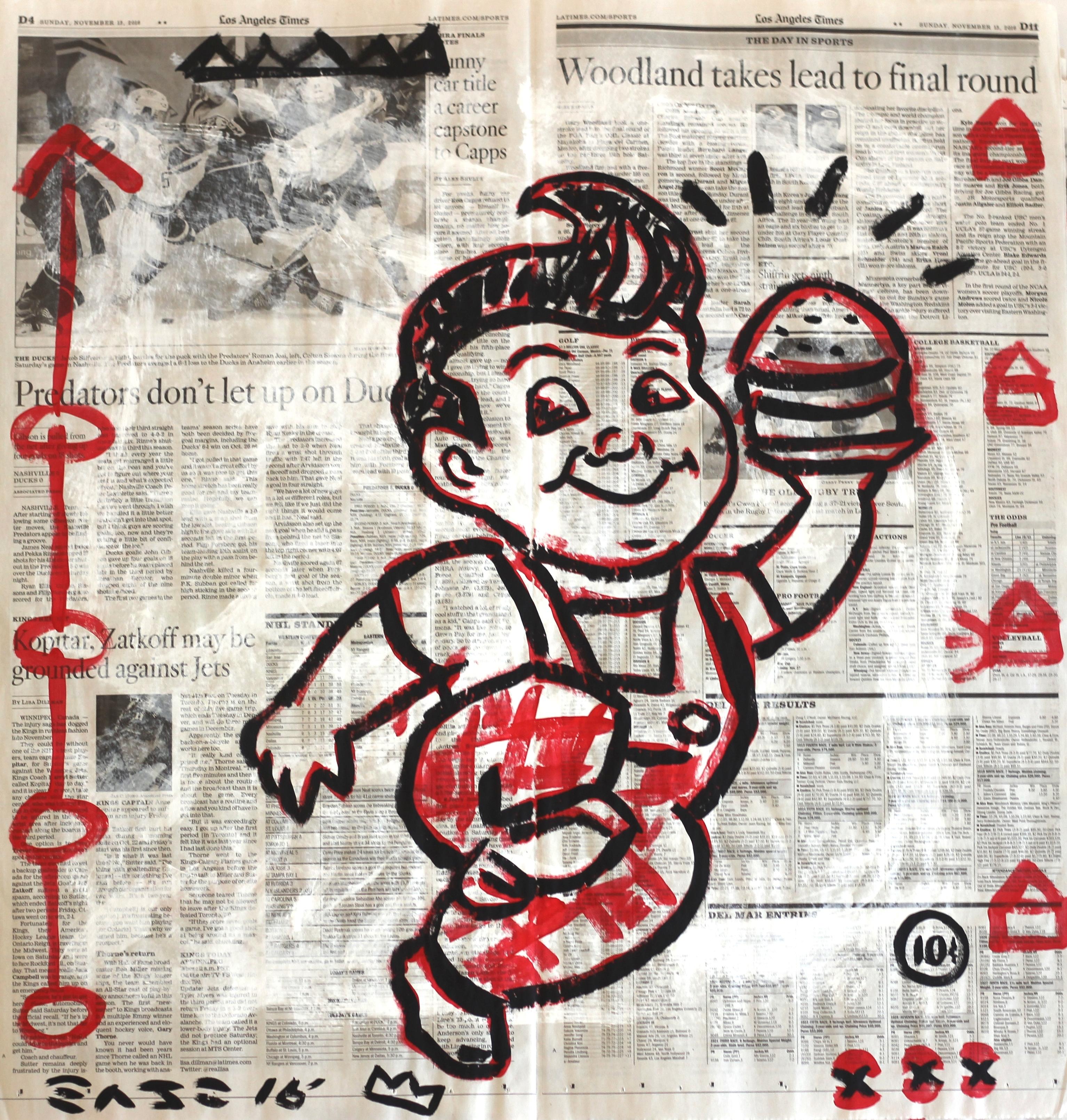 „Final Round“ Big Boy Burger inspiriertes Pop-Art- Original von Gary John