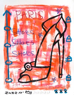 "Flaming Hot Shoes From Paris" Original Gary John Colorful Artwork