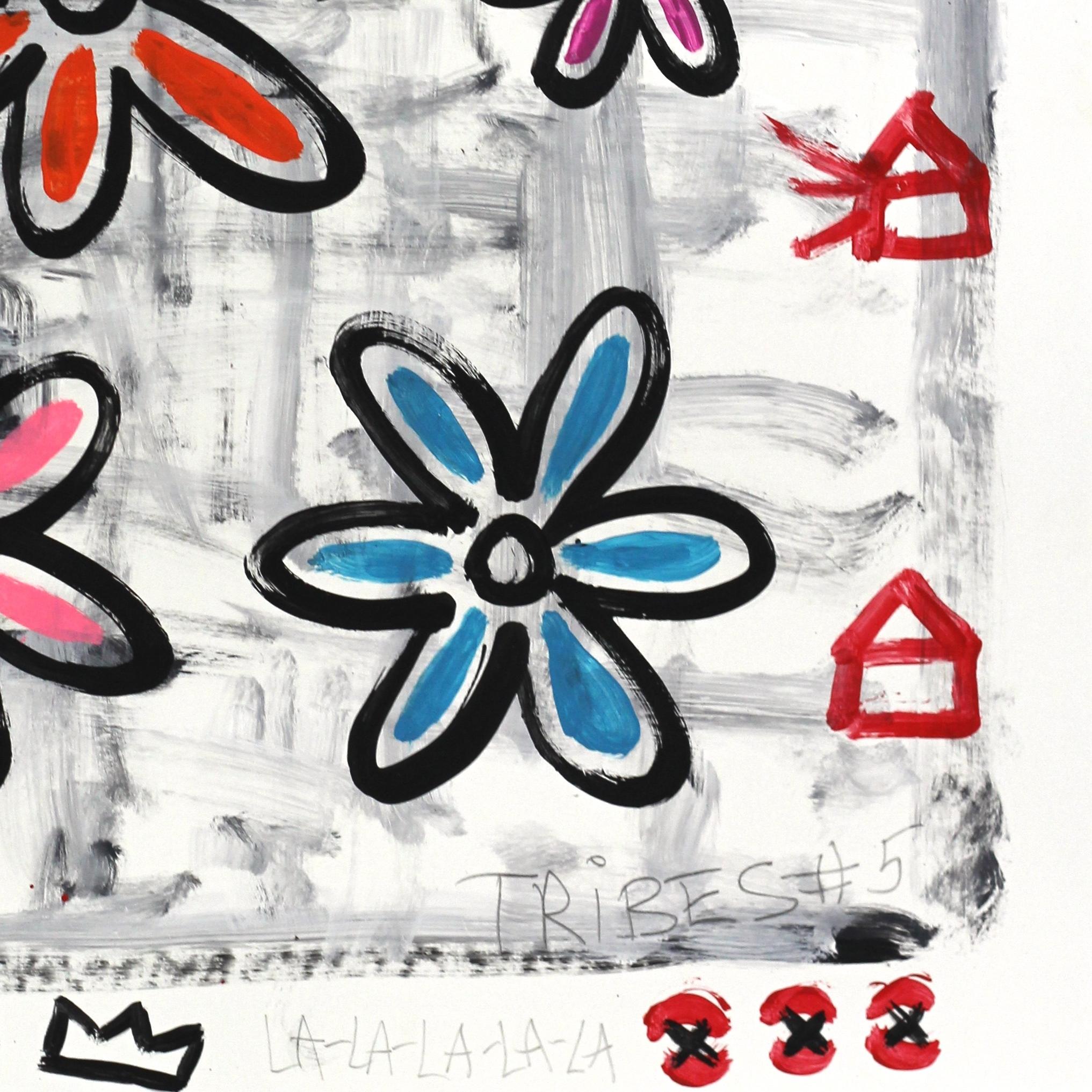 Flower Power - Originales farbenfrohes zeitgenössisches Pop-Art-Gemälde von Gary John im Angebot 4