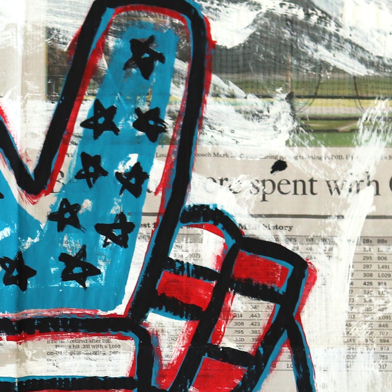 Give Me Some Peace - Original Street Art American Flag inspired by Gary John 1