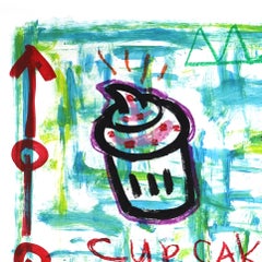 "Green Cupcakes" Colorful Pop Art created by Gary John