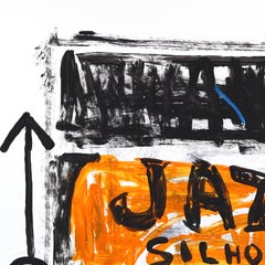 Groove in Silhouette - Original Jazz Inspired Mixed Media Artwork by Gary John