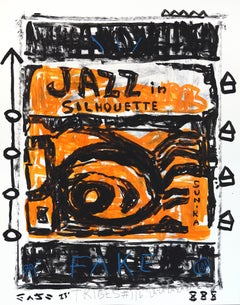 Groove in Silhouette - Original Jazz Inspired Mixed Media Artwork by Gary John