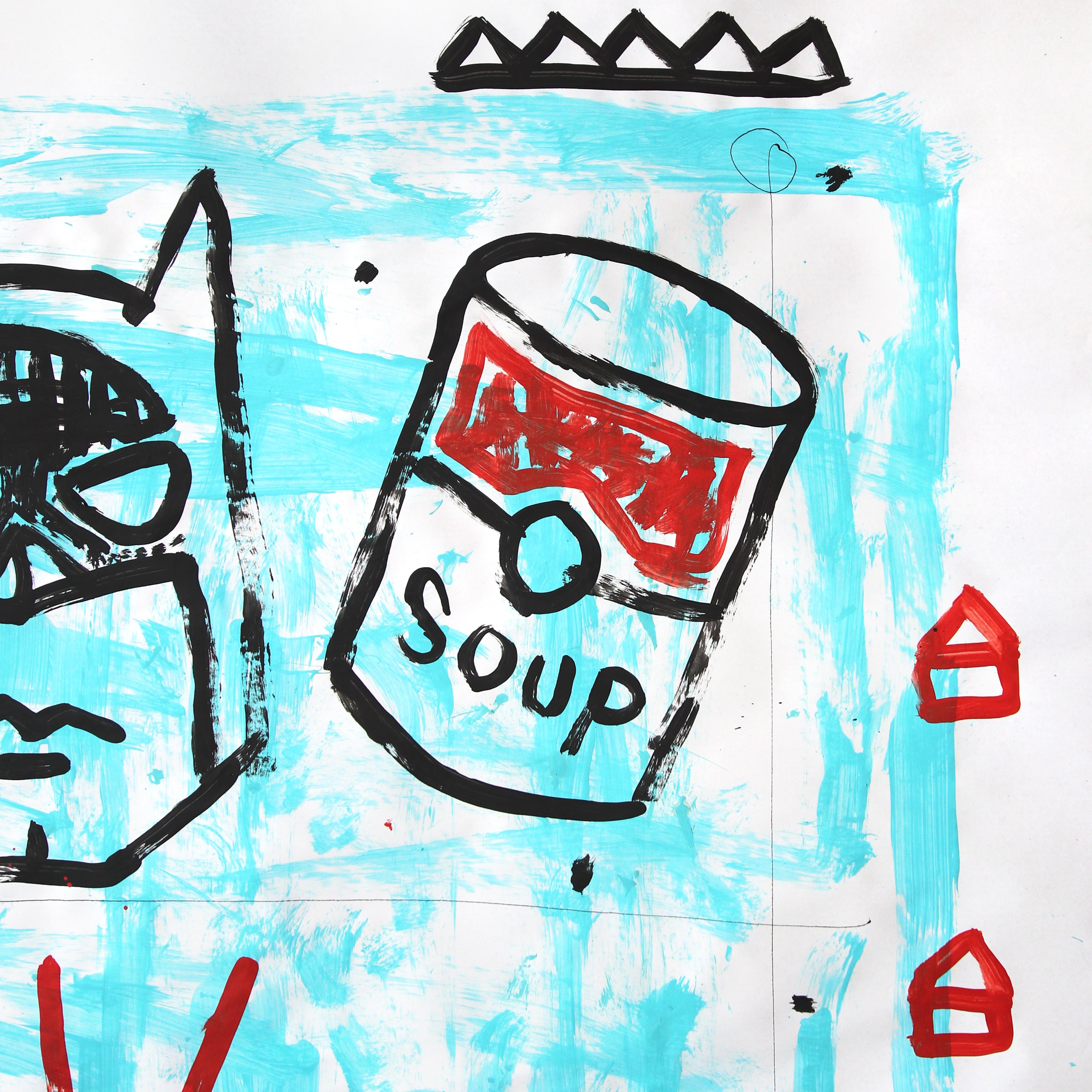 Hit The Pop Hole – Original Pop-Art-Gemälde für Lebensmittel von Gary John im Angebot 2