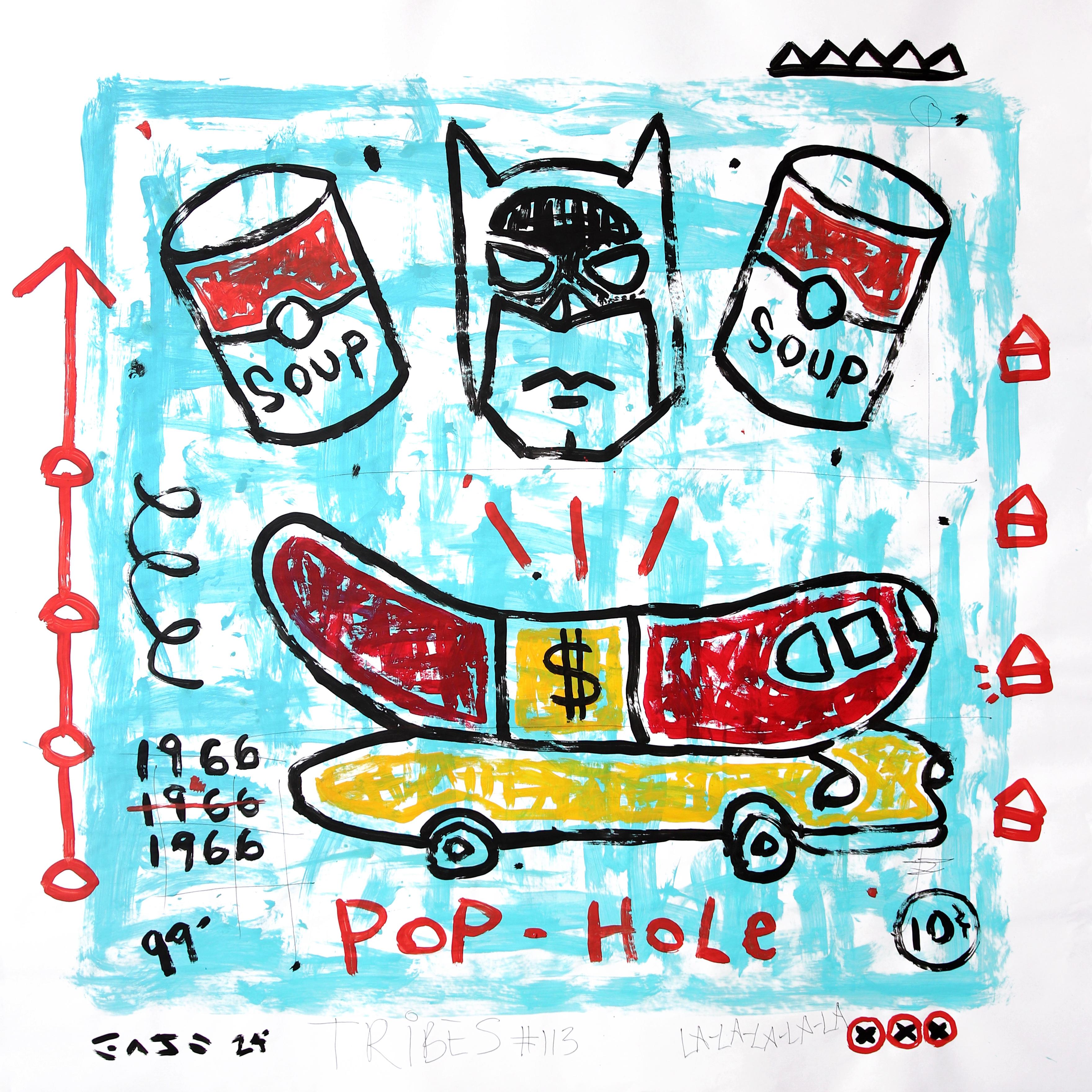 Hit The Pop Hole - Pittura alimentare originale Pop Art di Gary Johns