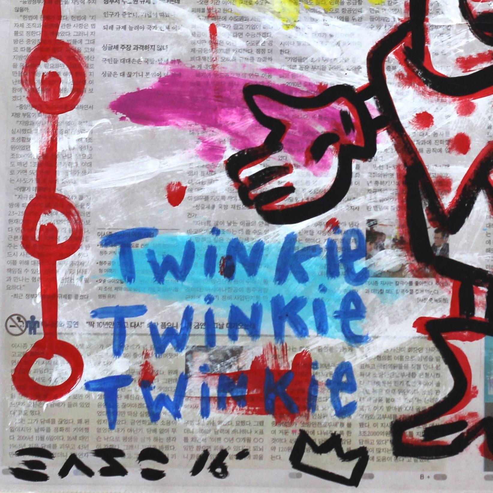 „Howdy“ Original Twinkie Cowboy Mixed Media Pop Art von Gary John im Angebot 3
