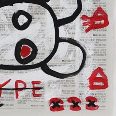 Hype Mentality - Original Black and Red Street Art by Gary John