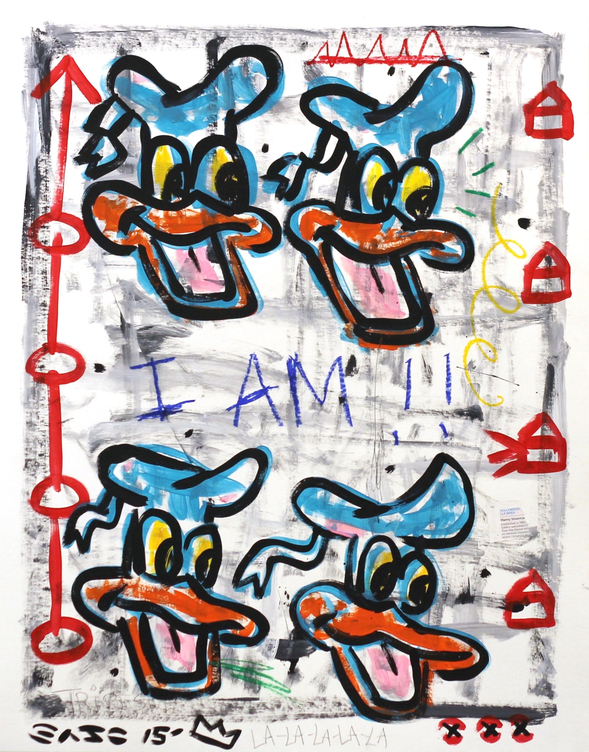 "I Am" Pop Art inspired by Donald Duck Street Art by Gary John