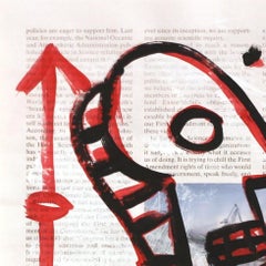 I Spy - Original Street Art Red and Black by Gary John