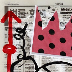 Imperial Imp - Original Gary John Street Art Crown Figure Painting on Newspaper