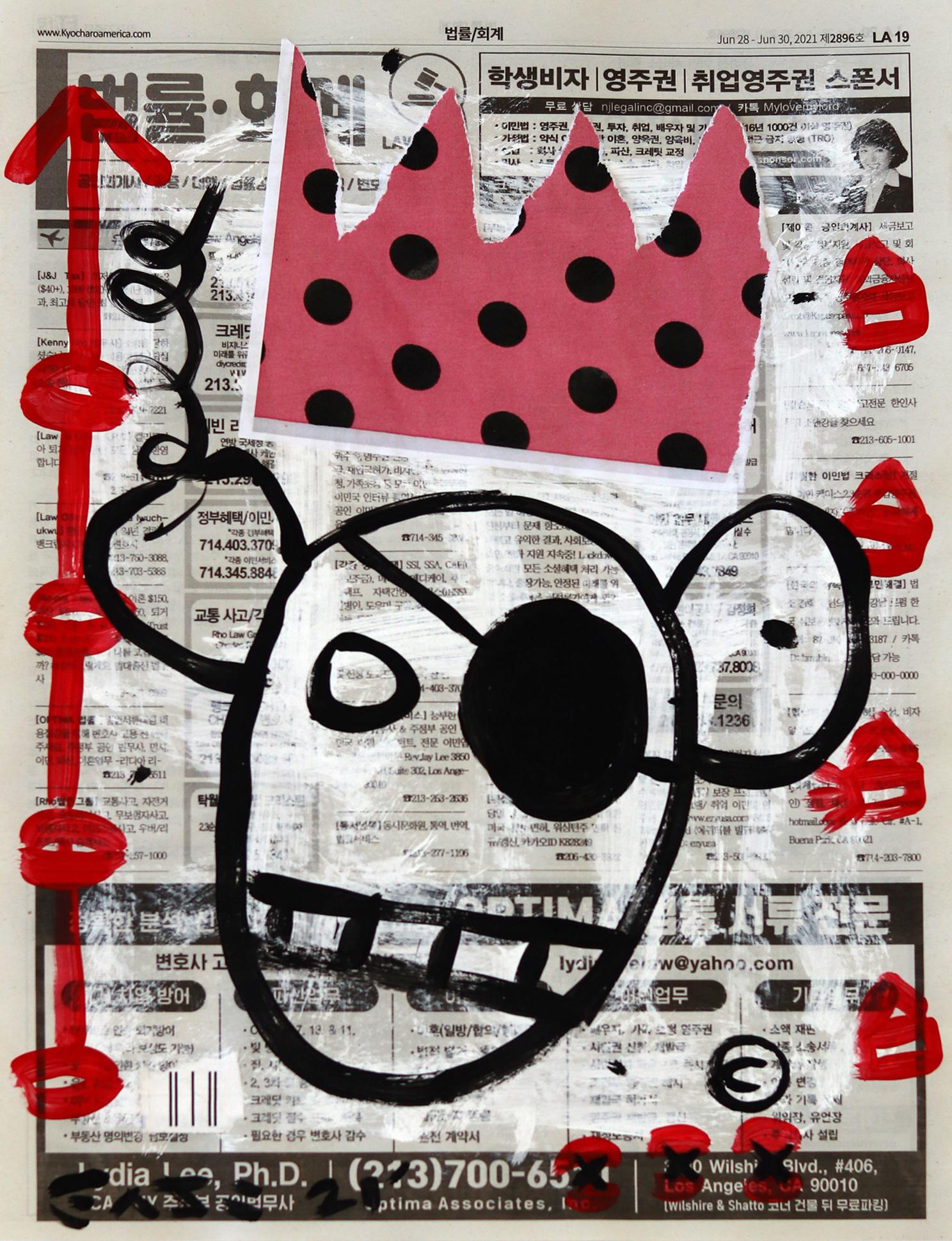 Imperial Imp - Original Gary John Street Art Painting on Newspaper