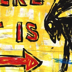 Jackrabbit Jam - Original Vibrant Yellow Quirky Mixed Media Pop Art von Gary John