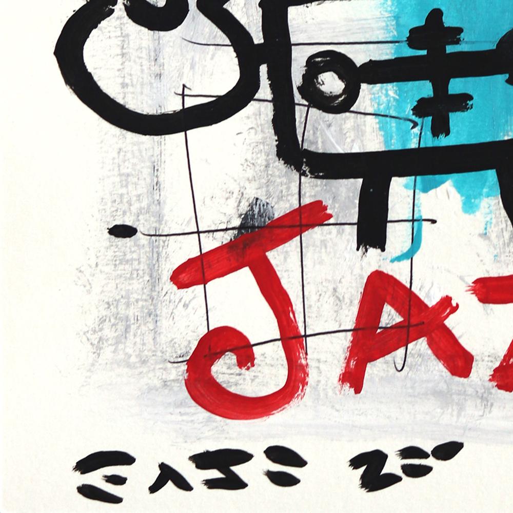 Jazz on Tape - Original Gary John Figurative Pop Street Art Painting For Sale 2