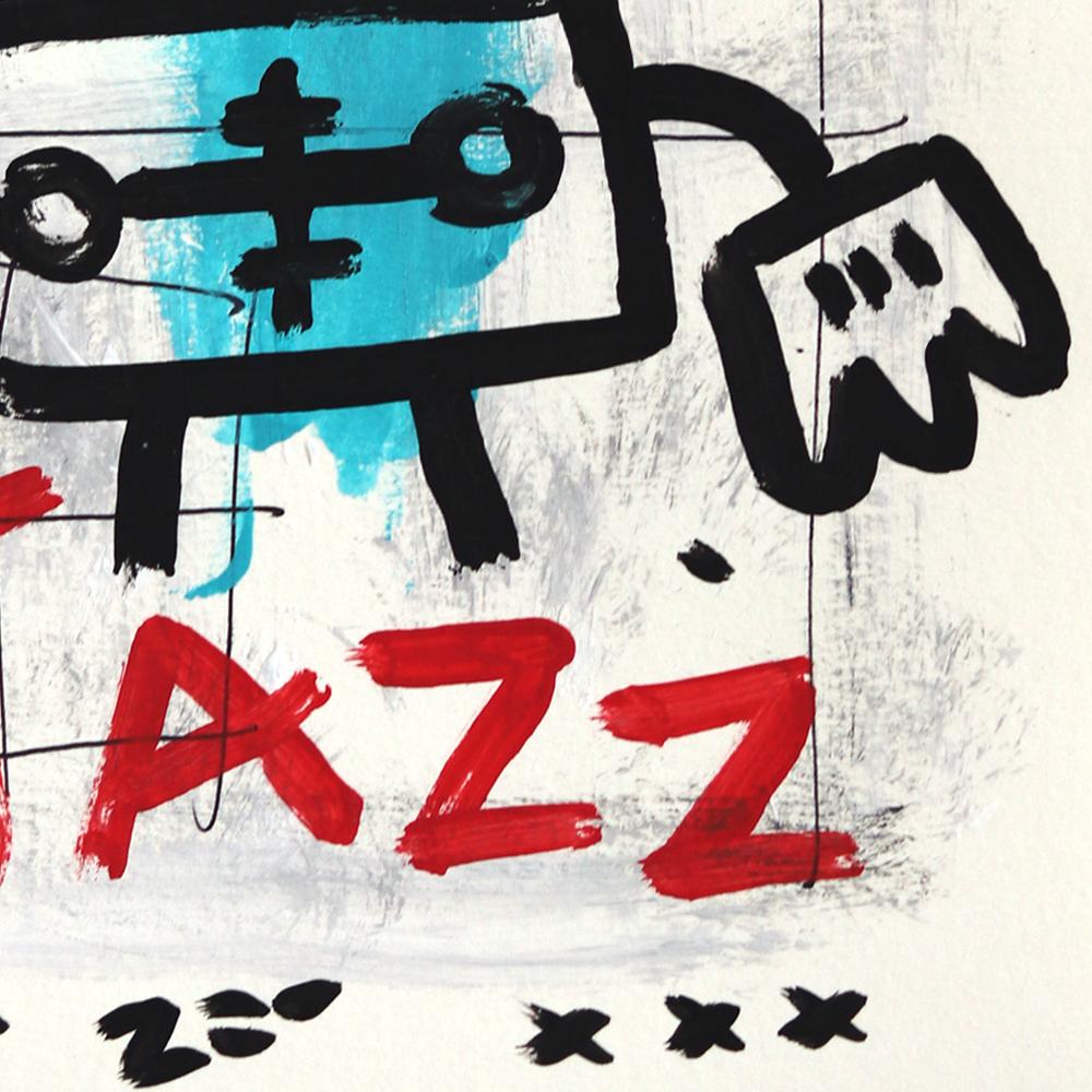 Jazz on Tape - Original Gary John Figurative Pop Street Art Painting For Sale 4