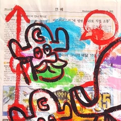 "Jean LaFoot and Cap'n Crunch" Vibrant Colorful Original Pop Art by Gary John