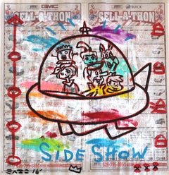 „Jetsons Ride“ Original farbenfrohe Pop-Art von Gary John
