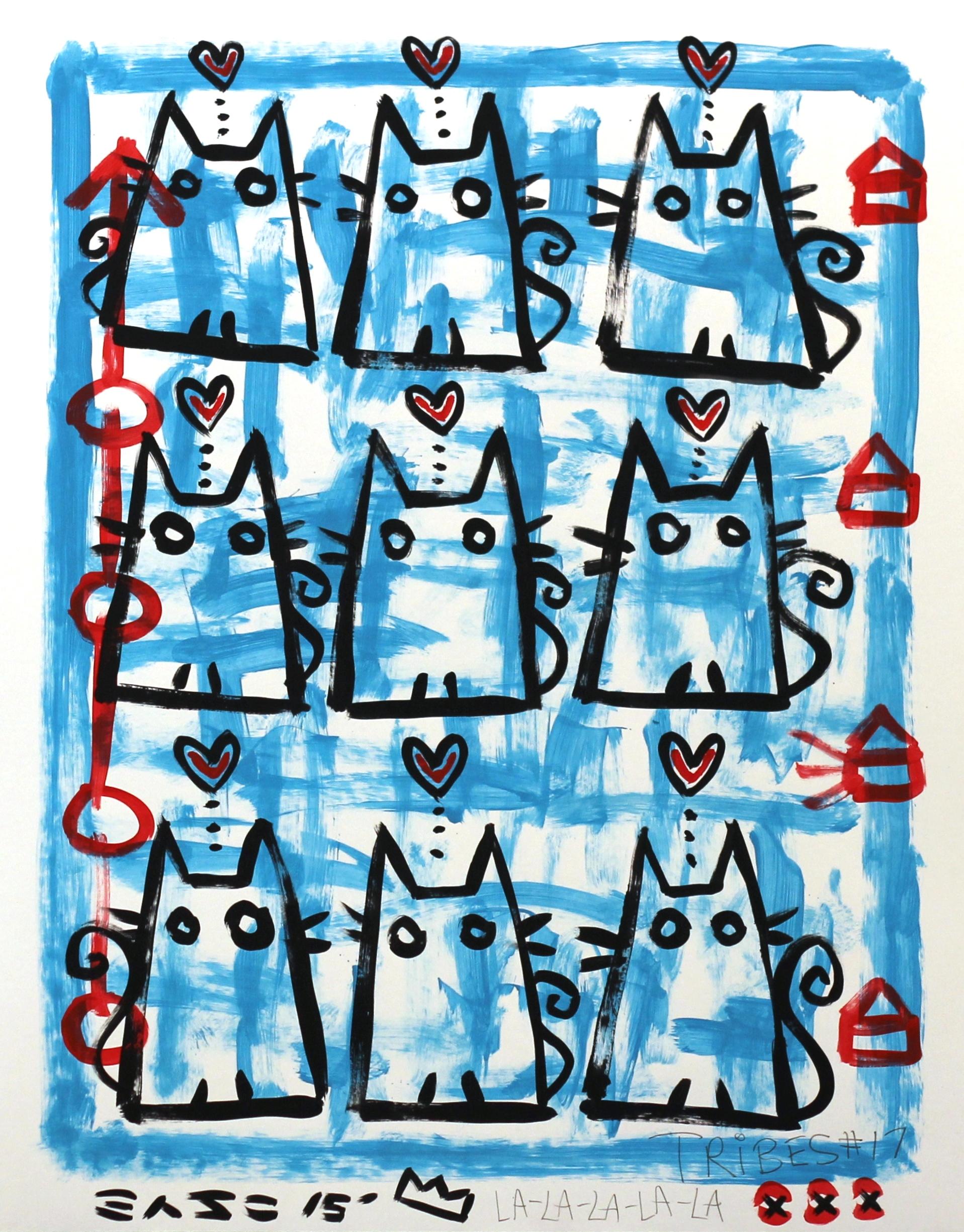 Kitten Tribes - Mixed Media Art by Gary John