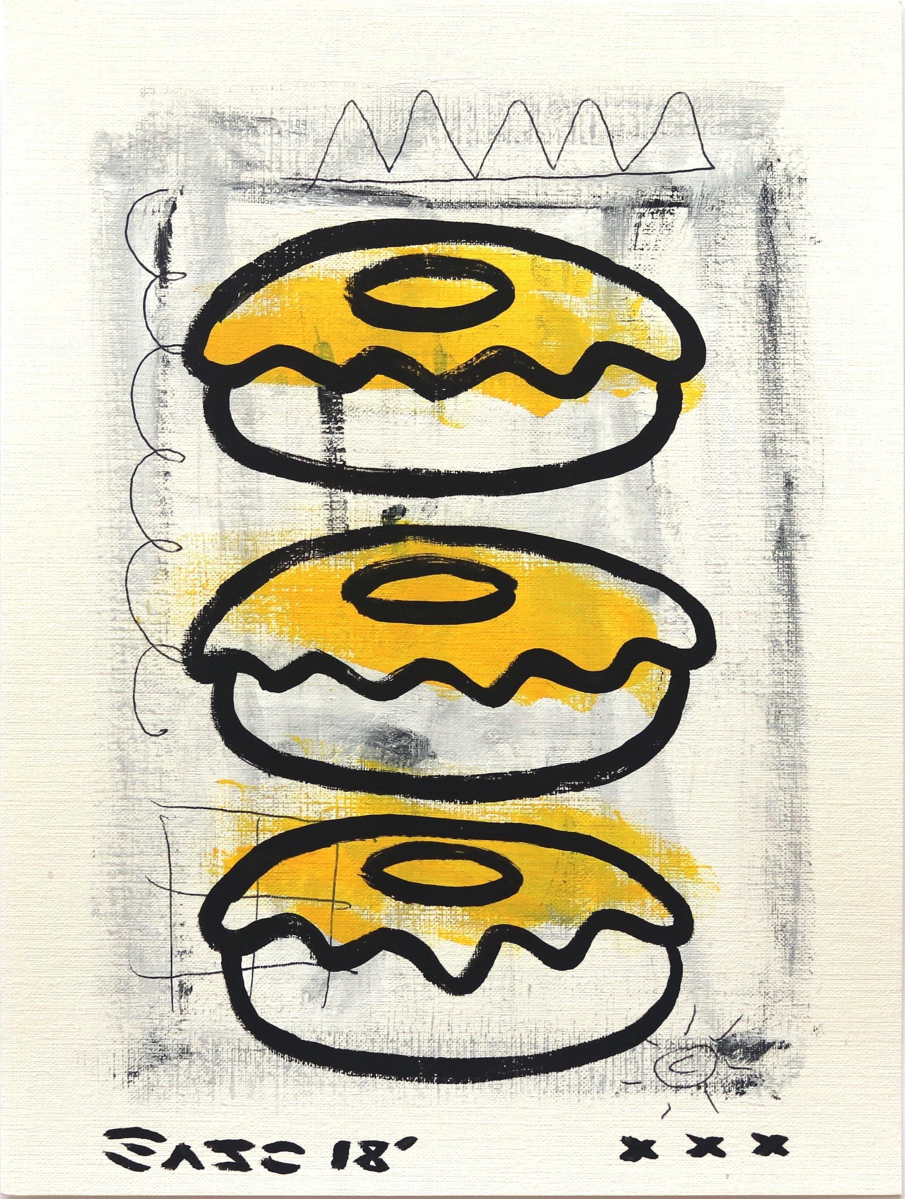 Lemon Custard Donuts - Mixed Media Art by Gary John