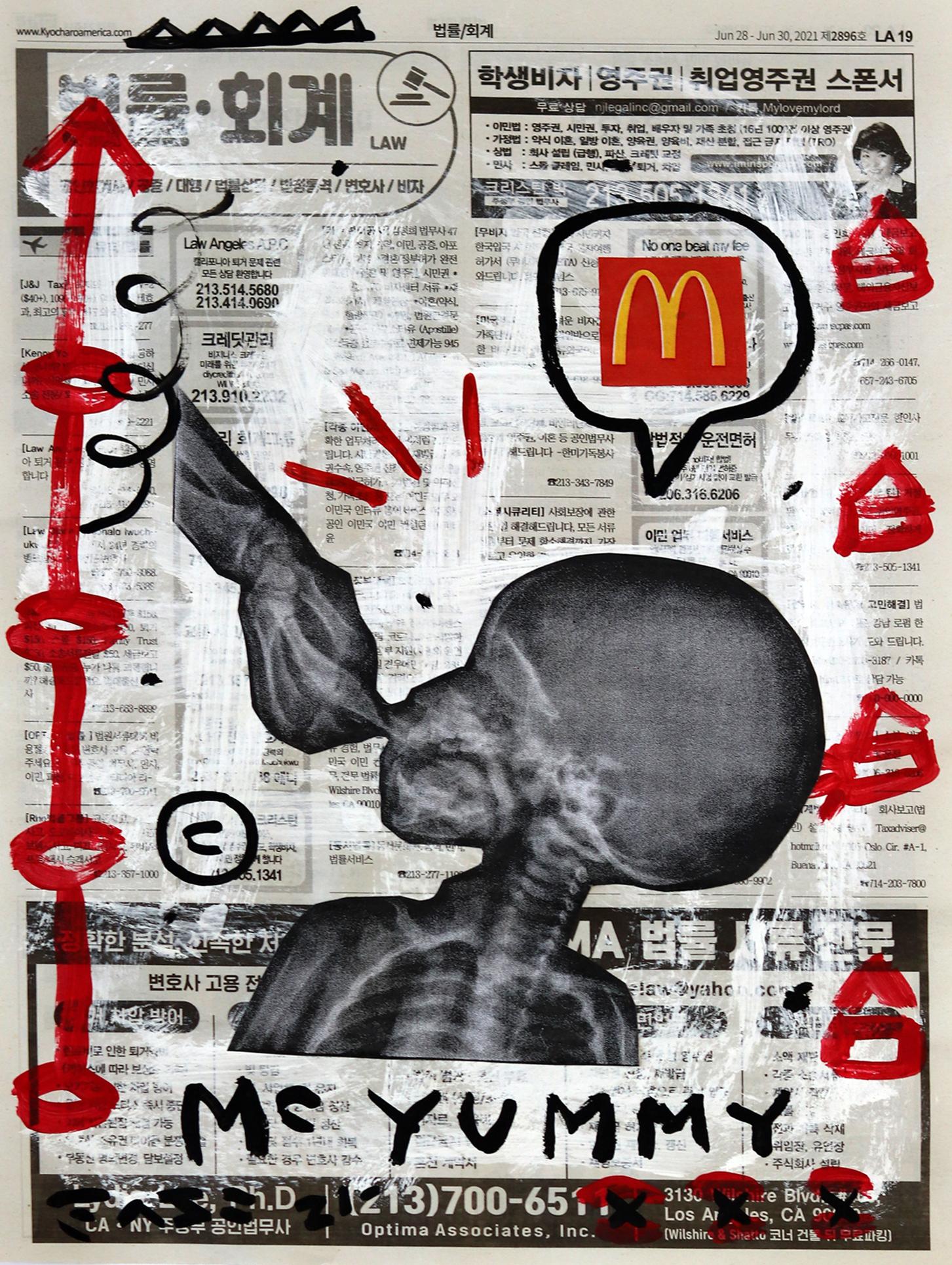 McYummy - Original Street Art Food Skeleton Painting