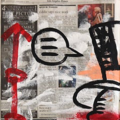 "Money Bags Walking" Original Monopoly Man Street Art by Gary John