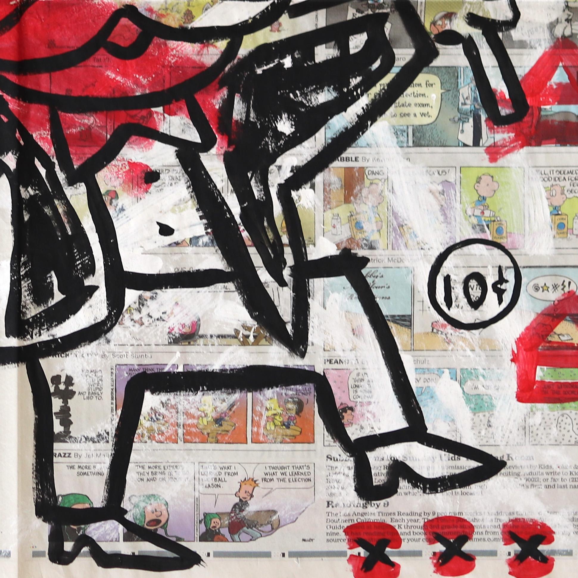 „Money Bags Walking“ Original Monopoly Man Street Art von Gary John im Angebot 4