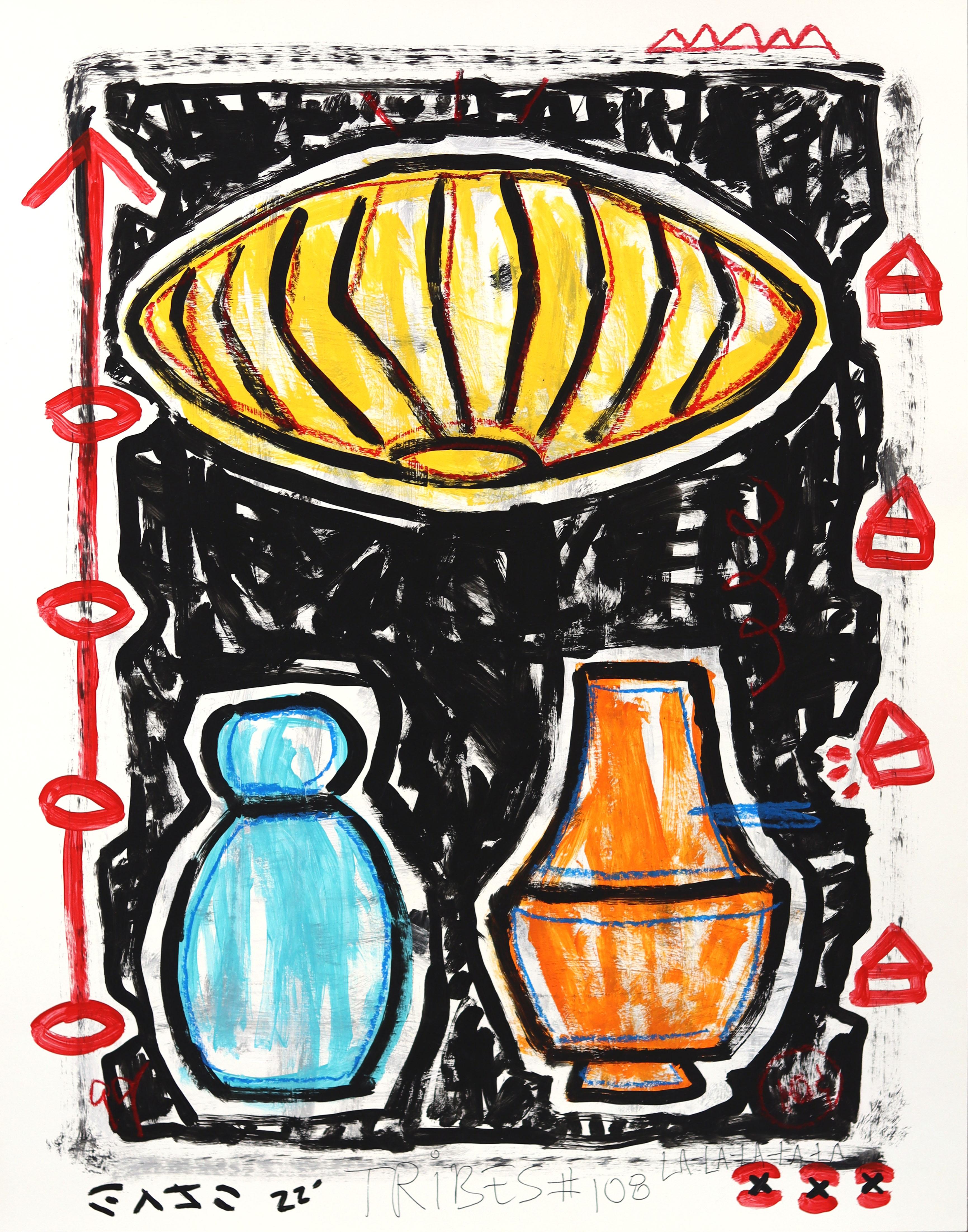 Mood Lamp Ceremony - Original Pottery Still Life Mixed Media Art by Gary John