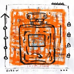 « Mouse Musk » - Nature morte abstraite originale et décalée, œuvre d'art en techniques mixtes de Gary John