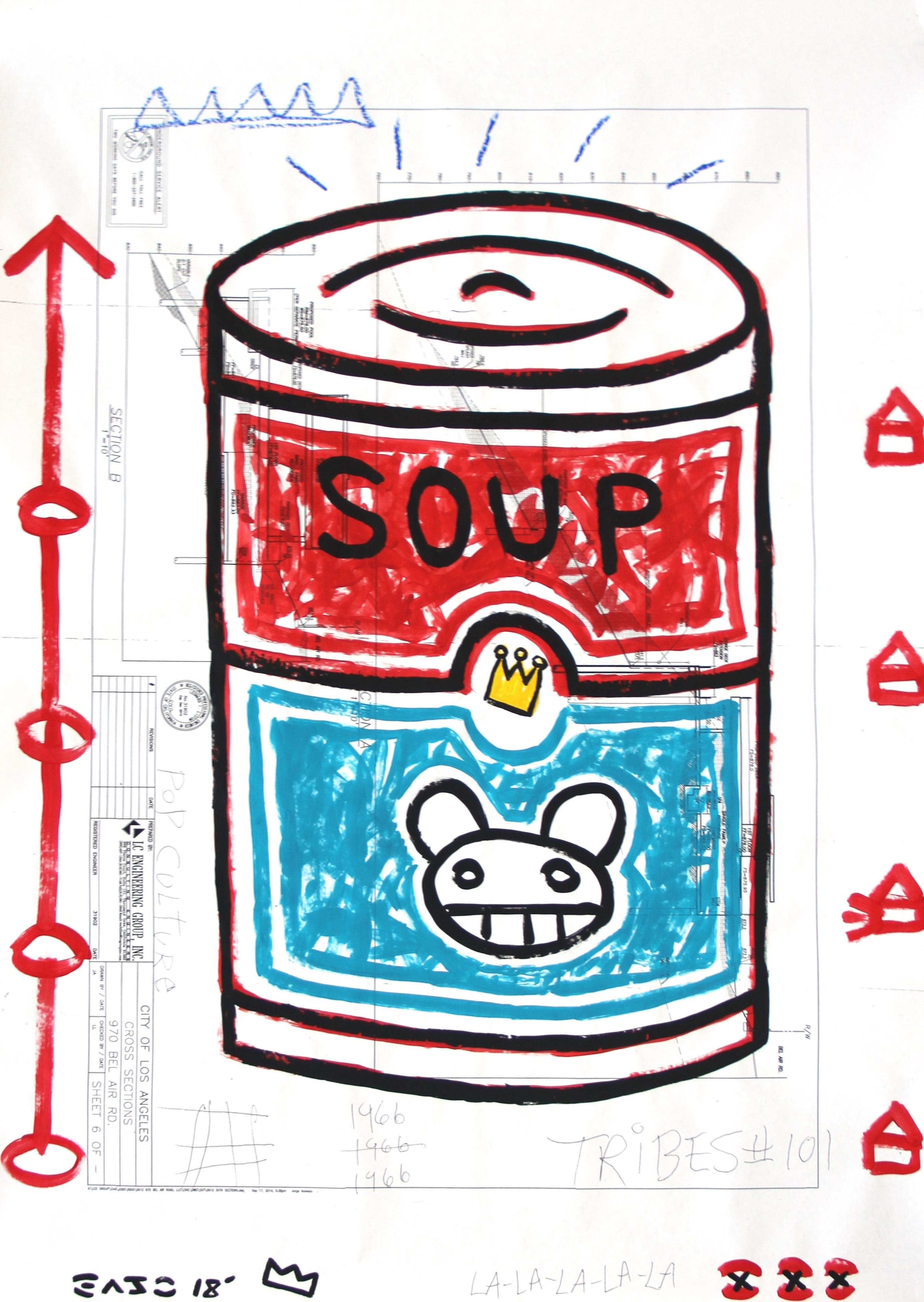 Mouse Soup Can - Mixed Media Art by Gary John