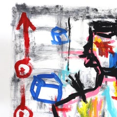 "Muse" Colorful Figurative Pop Art Original by Gary John