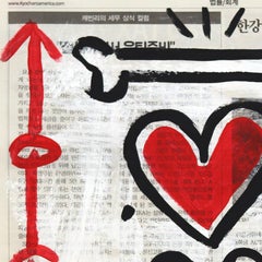 Muskrat Love - Figurative Abstract Original Gary John Artwork on Newspaper