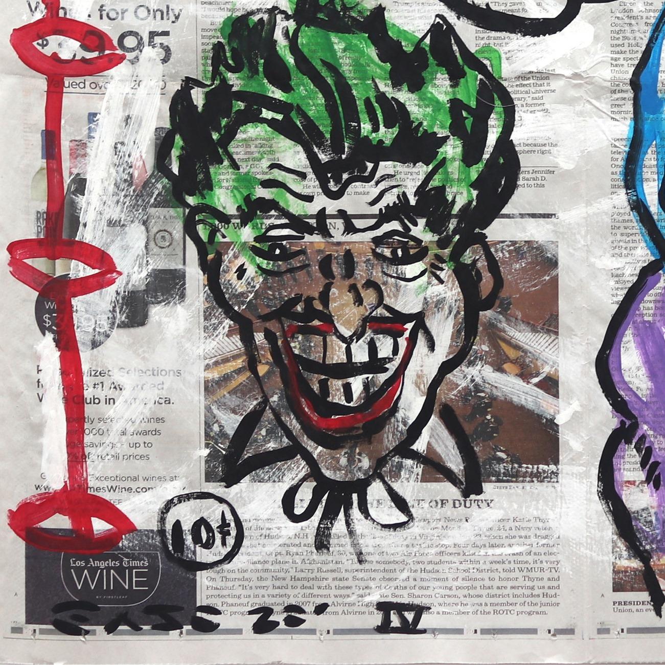 „Not You Again Joker“ Batman inspiriertes Pop-Art- Original von Gary John im Angebot 2