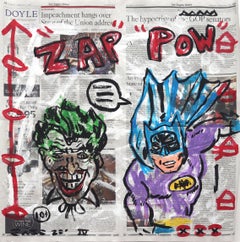 „Not You Again Joker“ Batman inspiriertes Pop-Art- Original von Gary John