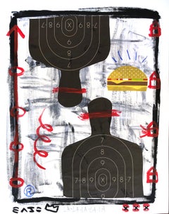 "Nurmi Loves Fast Food" Original Pop Art by Gary John