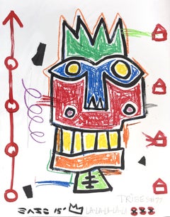 "Otto Twister Rocket" Original Colorful Mask Artwork After Picasso And Warhol