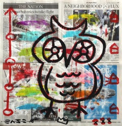 "Owl" Bold Colorful Pop Art Contemporary Original by Gary John
