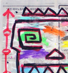 "Philadelphia"  Originale farbenfrohe moderne Pop- Street-Art-Kunstwerke von Gary John in Zeitung