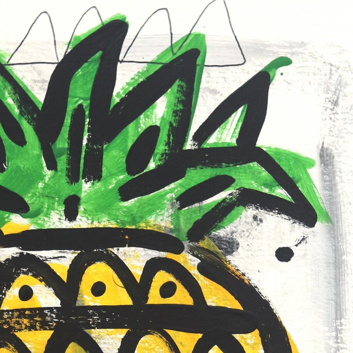 Pineapple Groove - Street Art Painting by Gary John