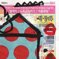 "Polkadot Revolution" Original Gary John Contemporary Pop Artwork auf Zeitungspapier